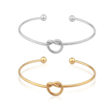 New Silver/Gold and Rose Gold Color Cheap Price Stainless Steel Knot Bracelet Jewelry For Women